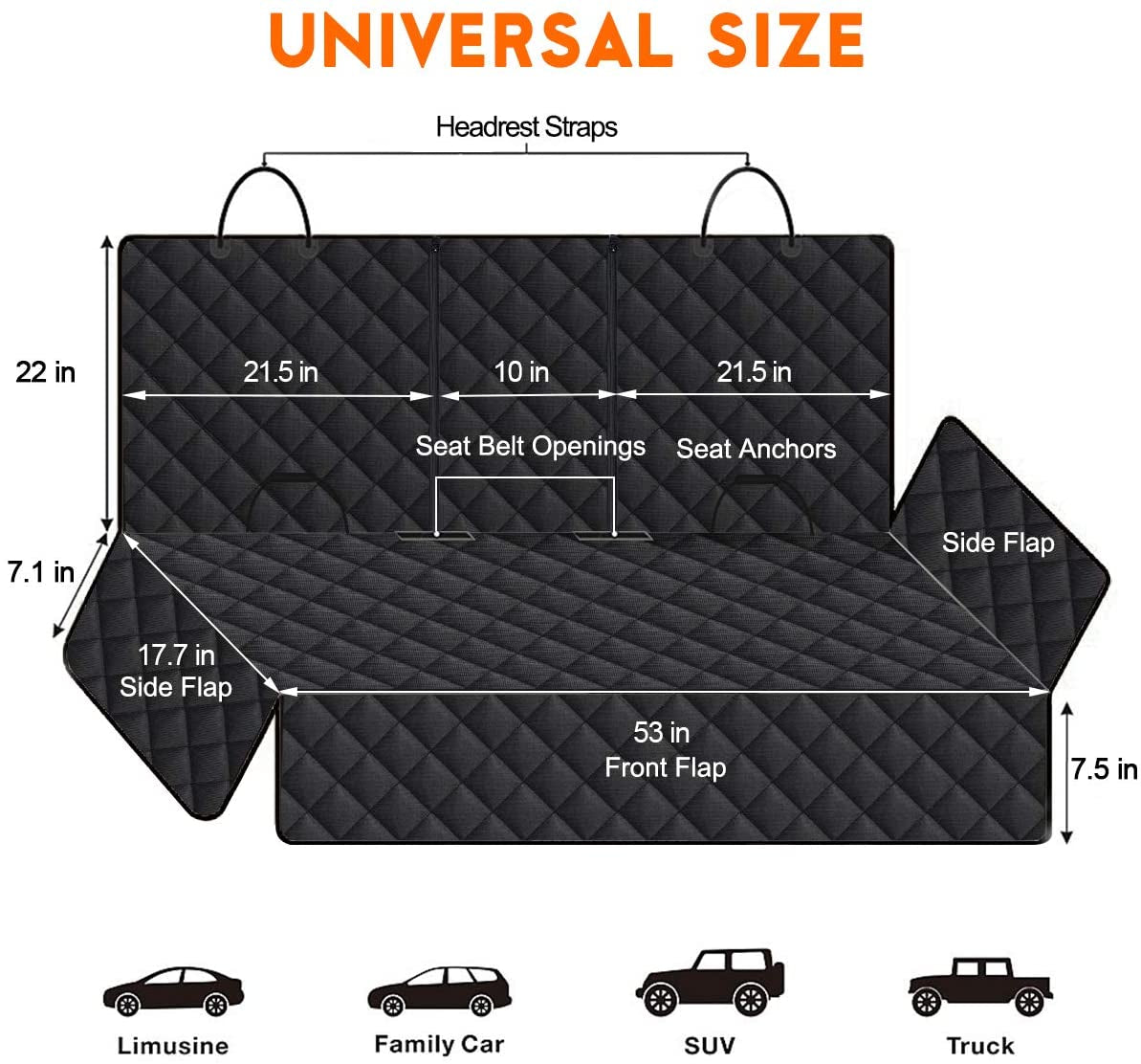 Dog Car Seat Cover Waterproof – Non‑Slip Back Seat Protector for Cars & SUVs - Operation Cozy Paws