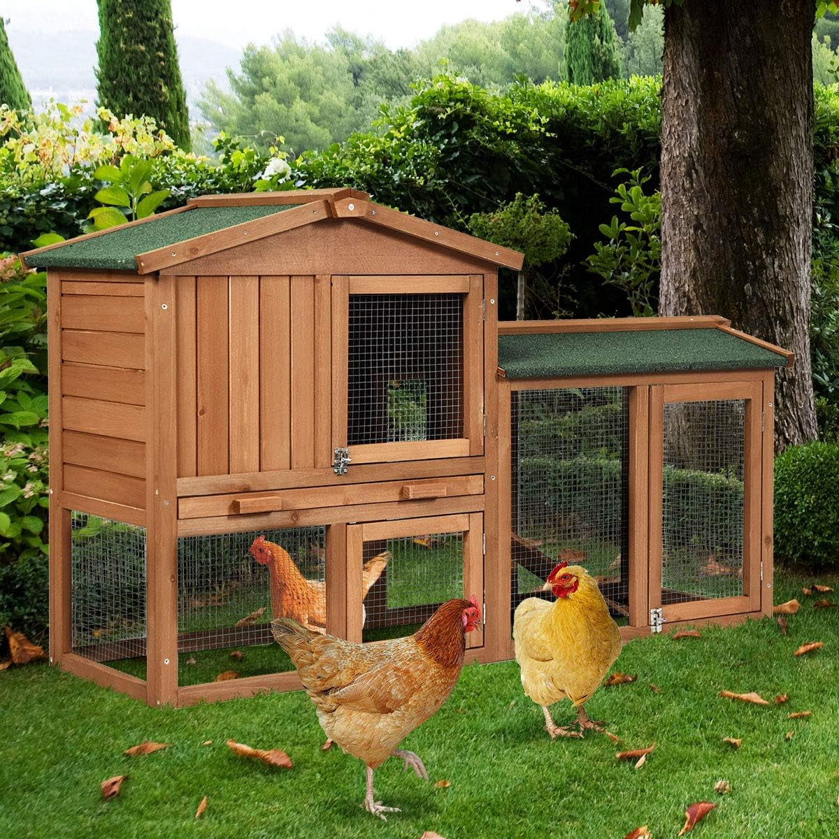 Indoor Outdoor Rabbit Hutch – Waterproof Bunny Cage with Ramp & Removable Tray - Operation Cozy Paws