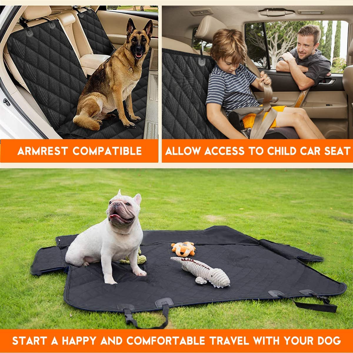 Dog Car Seat Cover Waterproof – Non‑Slip Back Seat Protector for Cars & SUVs - Operation Cozy Paws