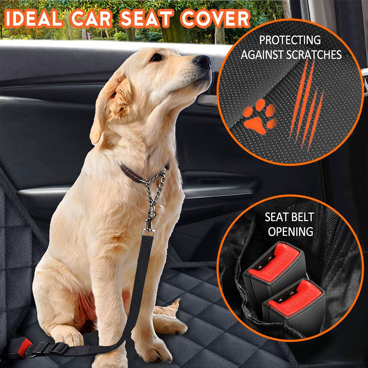 Dog Car Seat Cover Waterproof – Non‑Slip Back Seat Protector for Cars & SUVs - Operation Cozy Paws