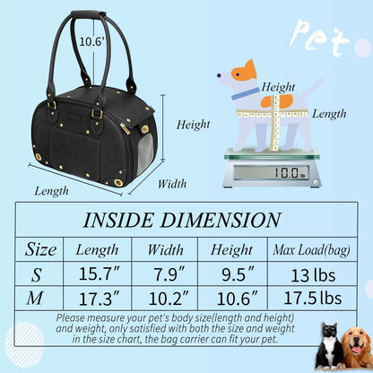 Foldable Pet Carrier Bag – Waterproof Premium PU Leather Travel Dog & Cat Carrier - Operation Cozy Paws